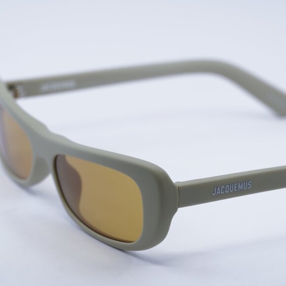 Jacquemus CAPRI JAC/55 C7 Sunglasses Cream Rectangle Frame, Amber Lenses main image 8